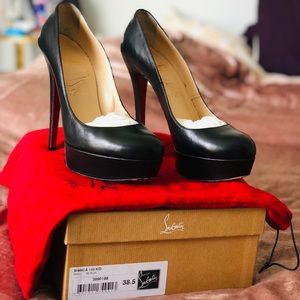 Christian Louboutin Black Bianca 140 Pumps